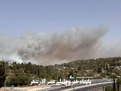 وقوع آتش سوزی در قدس اشغالی+ فیلم وقوع آتش سوزی در قدس اشغالی+ فیلم