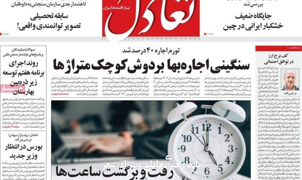 روزنامههای اقتصادی چهارشنبه سوم اردیبهشت ۱۴۰۴ روزنامههای اقتصادی چهارشنبه سوم اردیبهشت ۱۴۰۴