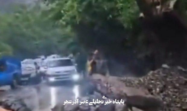 ببینید/ جادهٔ اسالم به الماس در اردبیل زیر آب رفت ببینید/ جادهٔ اسالم به الماس در اردبیل زیر آب رفت